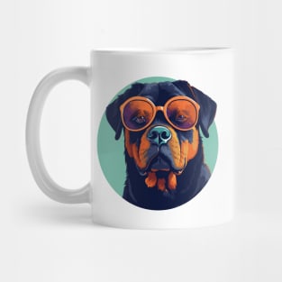 Cute Rottweiler With Sunglasses Mug